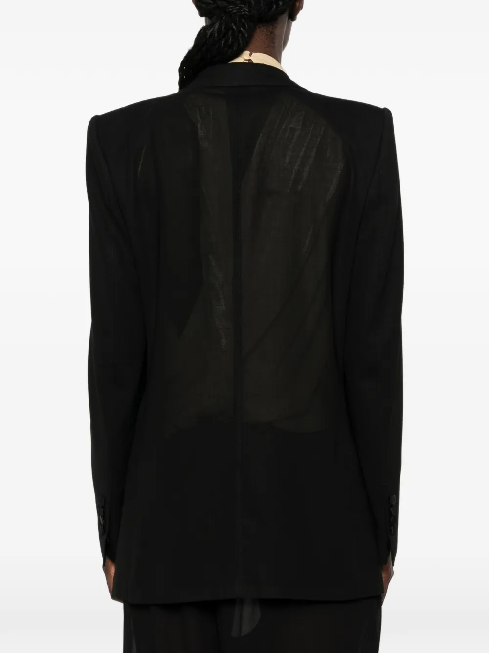 TOM FORD Blazer met dubbele rij knopen Zwart