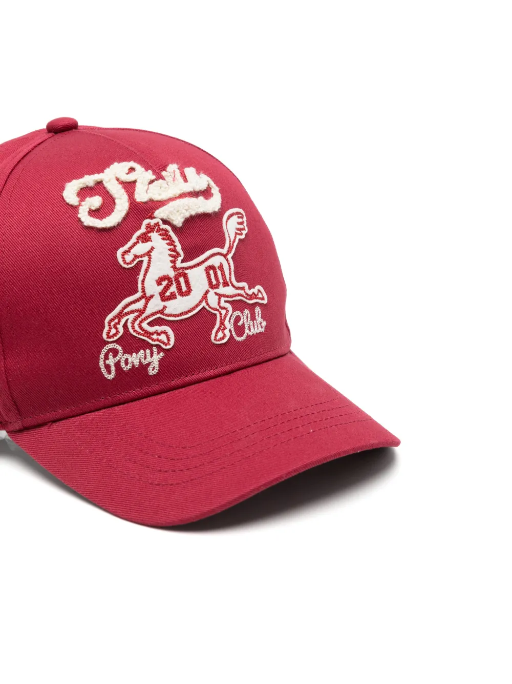 Stella McCartney Kids Honkbalpet met pony-patch Rood