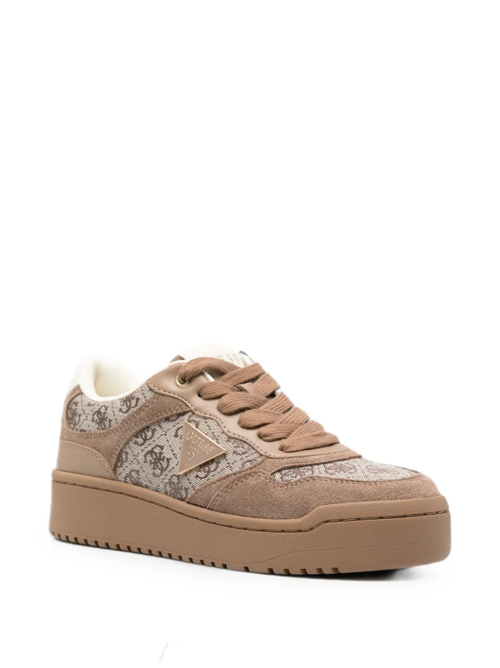 GUESS USA monogram-panel sneakers Bruin
