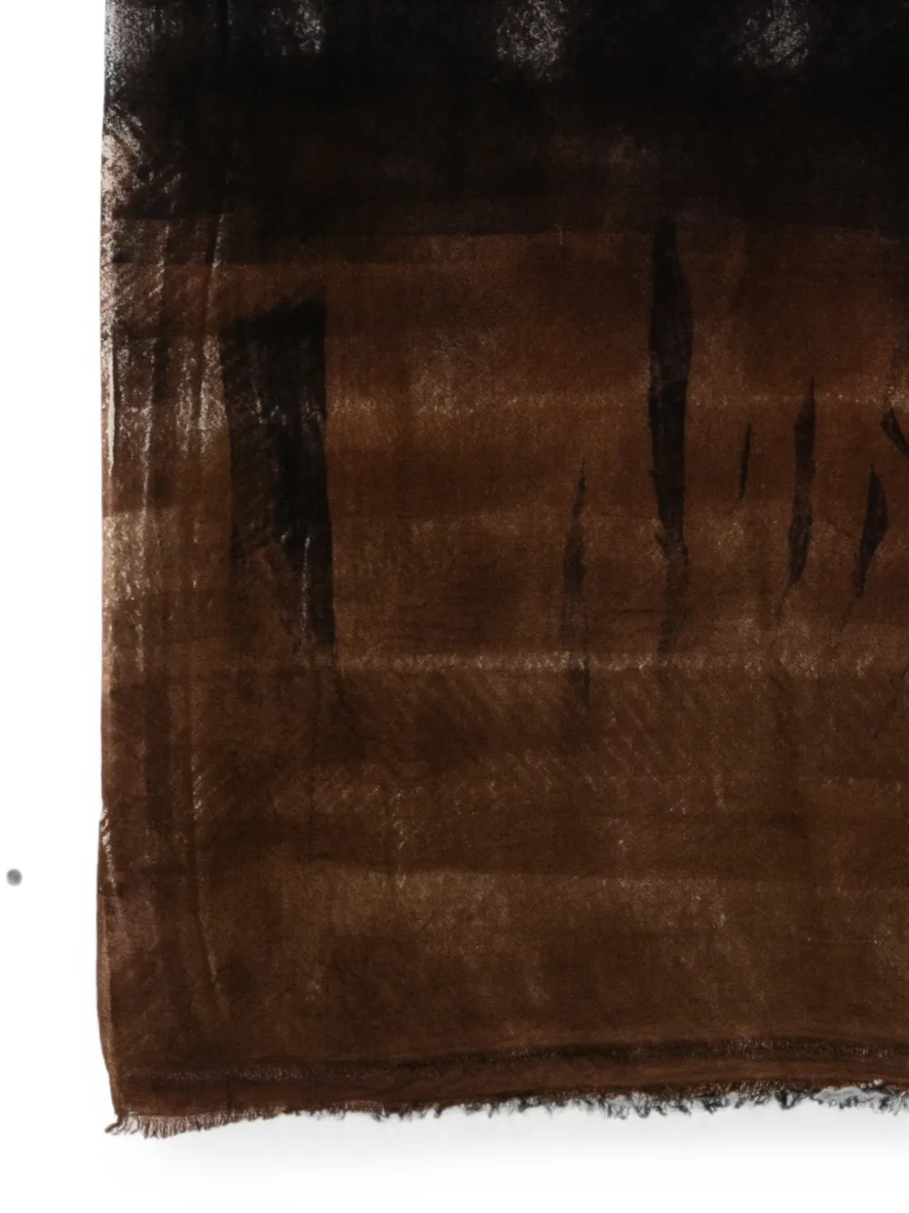 Avant Toi Sjaal met abstracte print Bruin