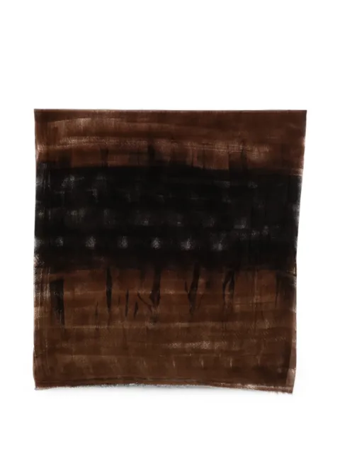 Avant Toi abstract-print frayed scarf