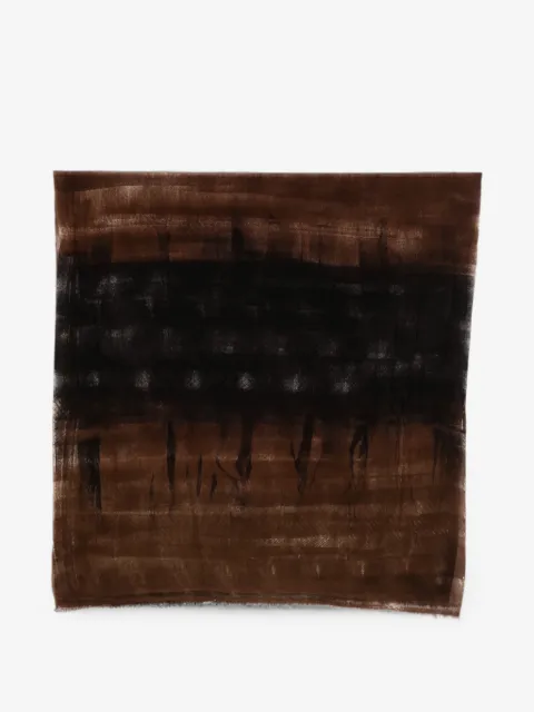Avant Toi abstract-print frayed scarf