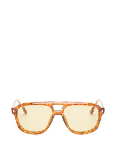 Jacques Marie Mage tortoiseshell-effect pilot sunglasses