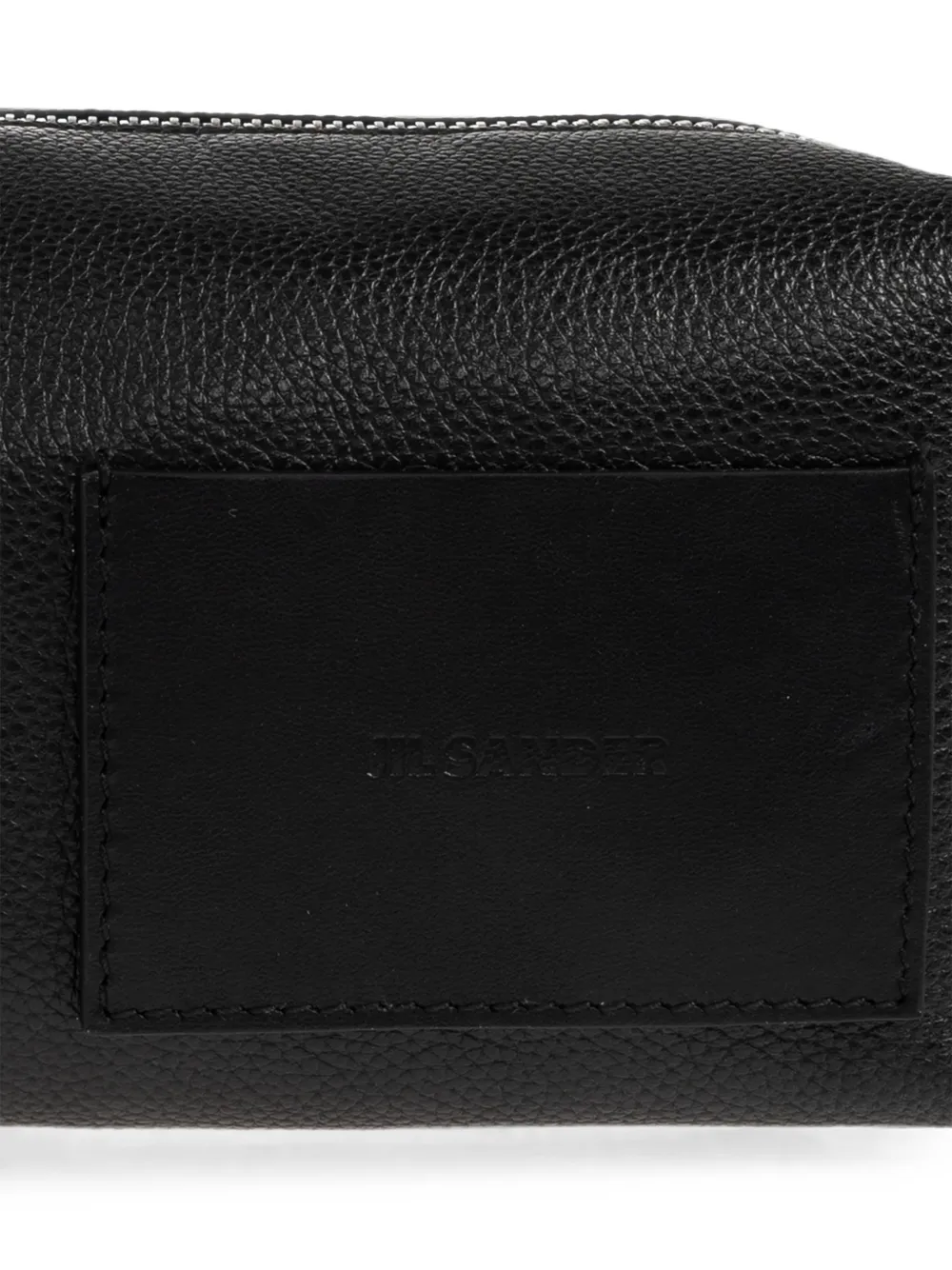 Jil Sander Toilettas met textuur en logo-patch Zwart