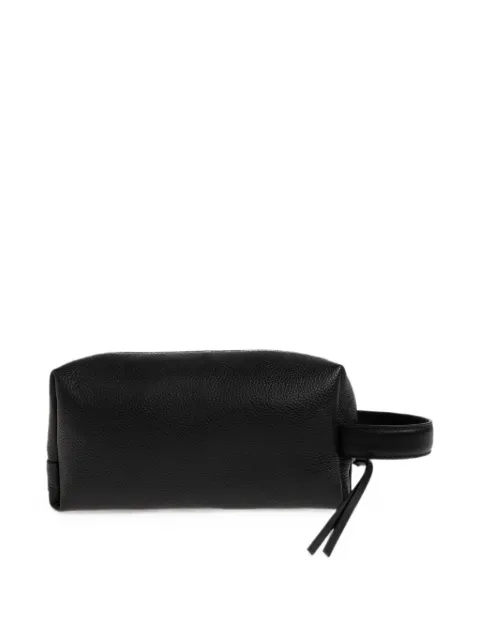 Jil Sander logo-patch pebbled toiletry bag