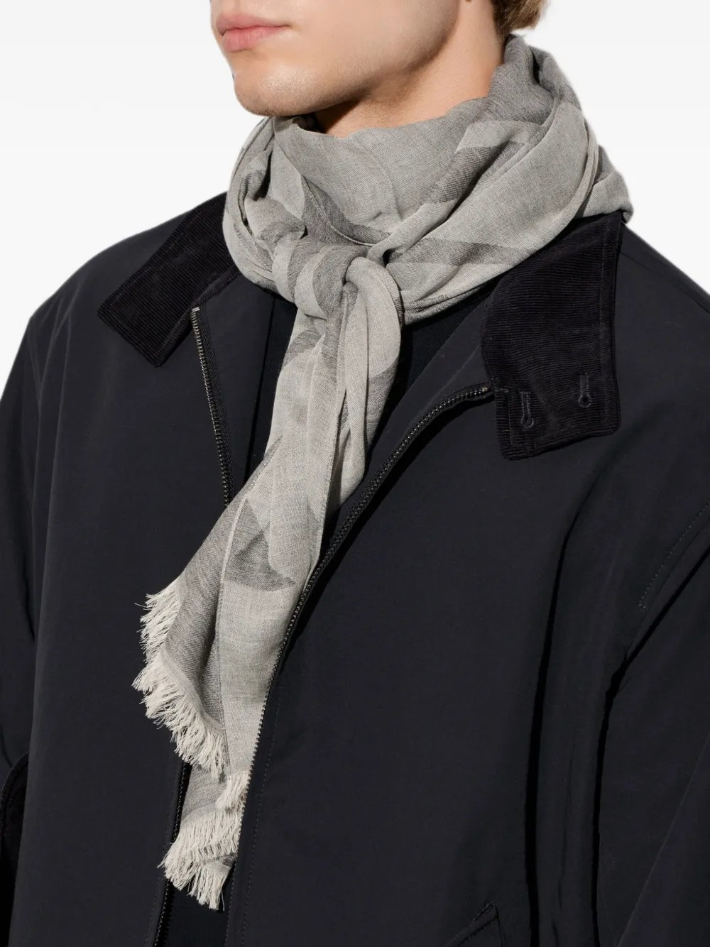 Emporio Armani Sjaal met logoprint Grijs
