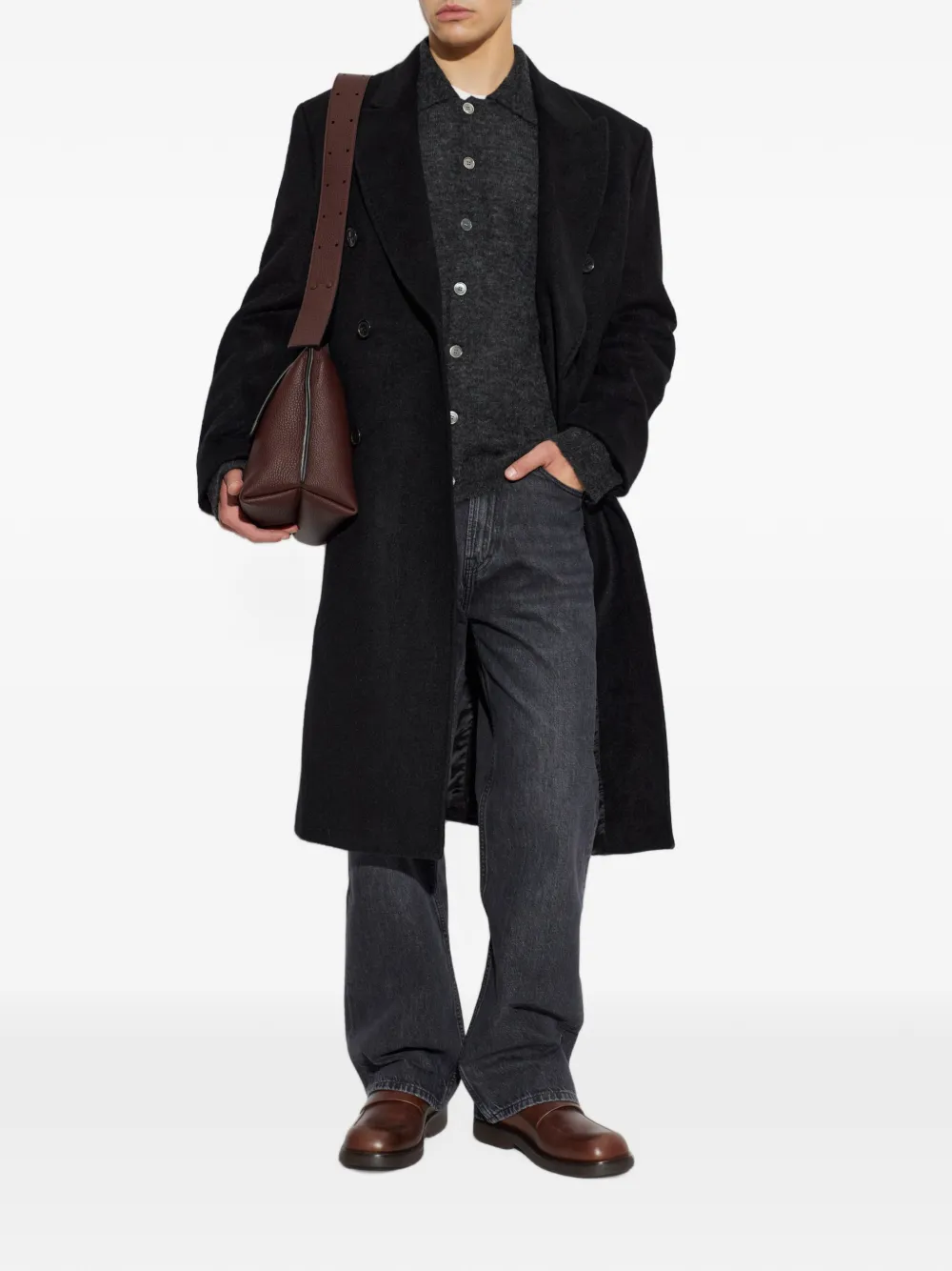 OUR コート OUR LEGACY ピークドラペル ダブルコート | ブラック | FARFETCH JP