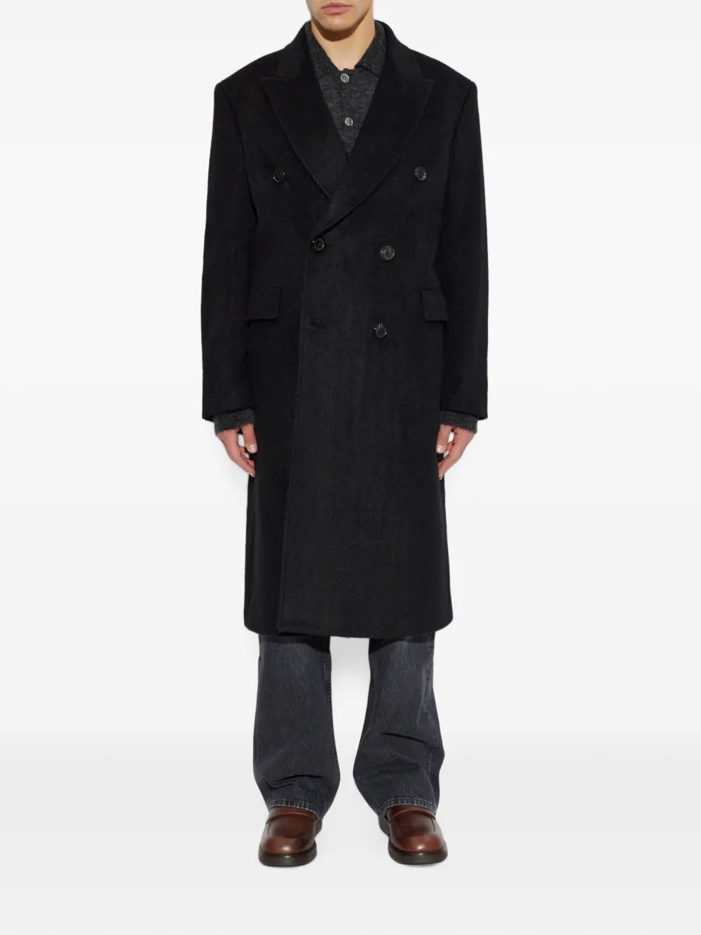 ourlegacy ピーコート　46 OUR LEGACY ピークドラペル ダブルコート | ブラック | FARFETCH JP