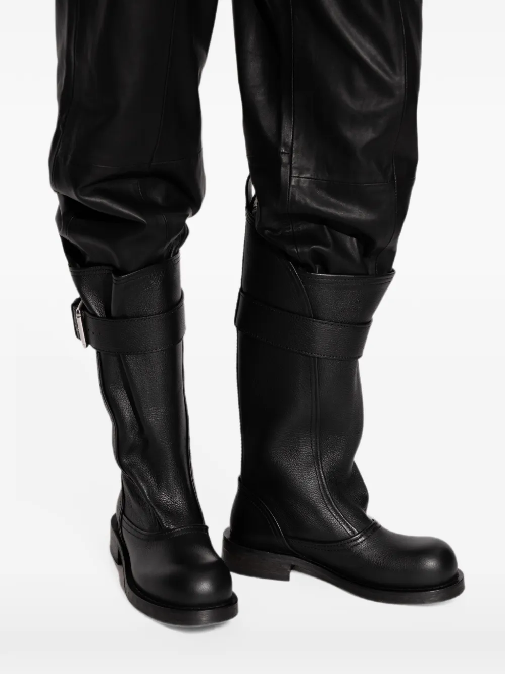 IRO buckled leather boots Zwart