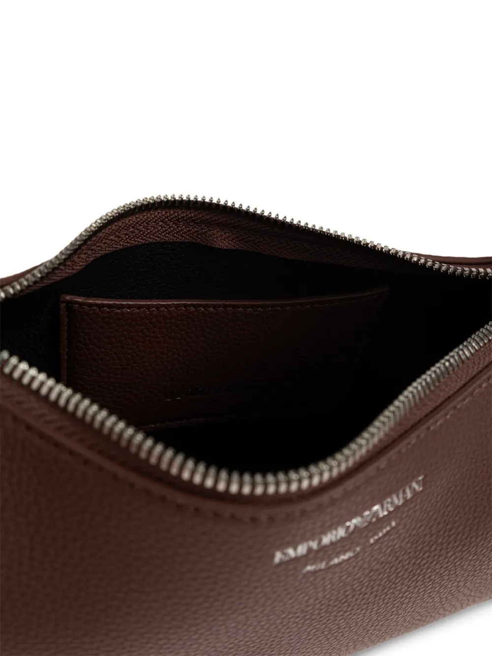 Emporio Armani logoprint bewerkte schoudertas Bruin