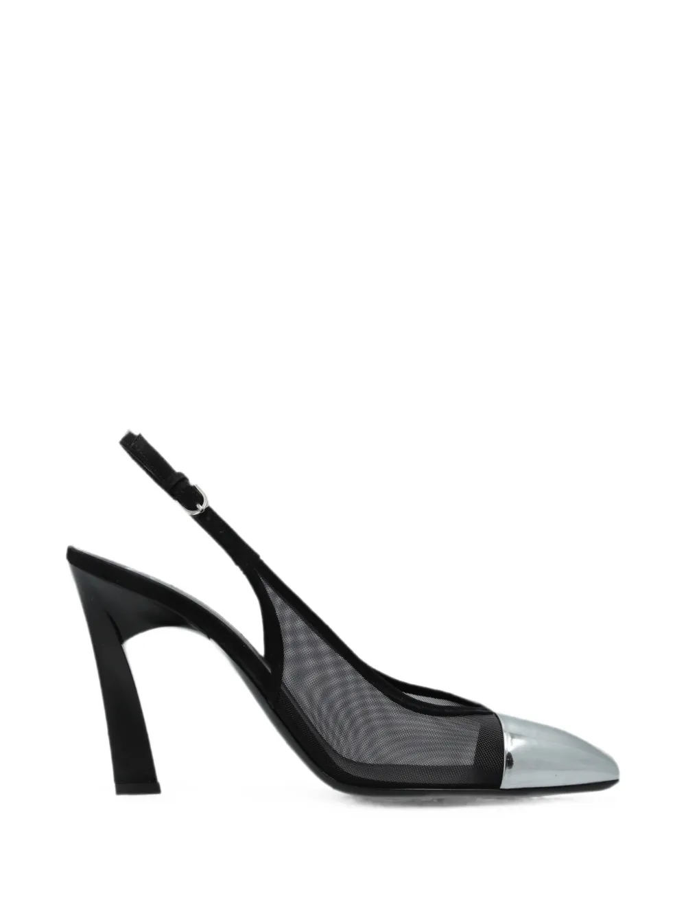 Emporio Armani Pumps met mesh vlakken en kapneus Zwart