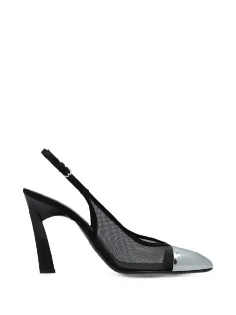Emporio Armani mesh-panelled cap-toe pumps