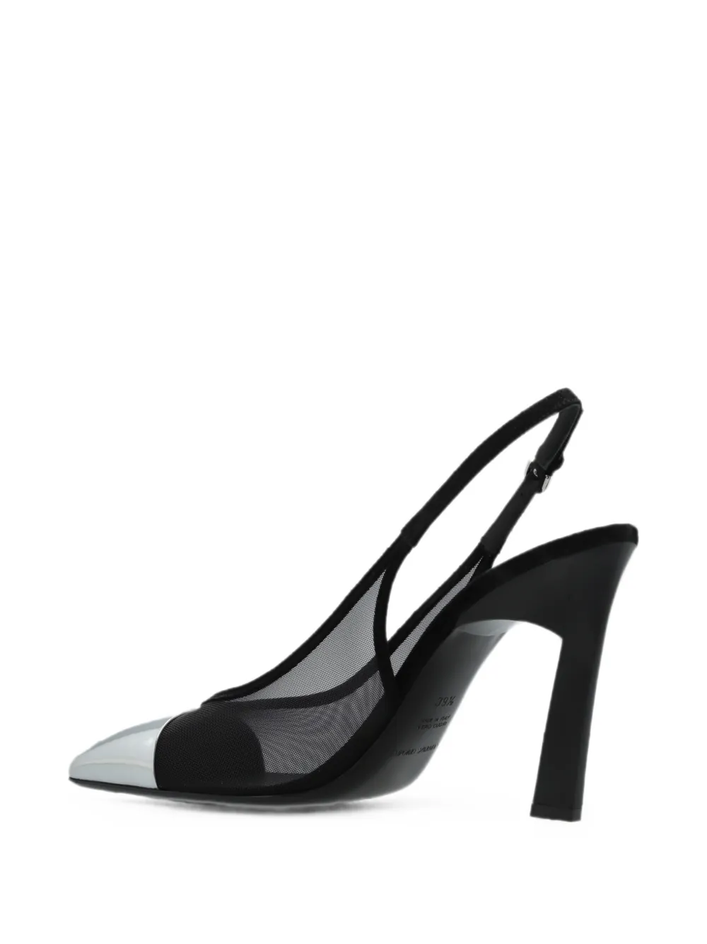 Emporio Armani Pumps met mesh vlakken en kapneus Zwart