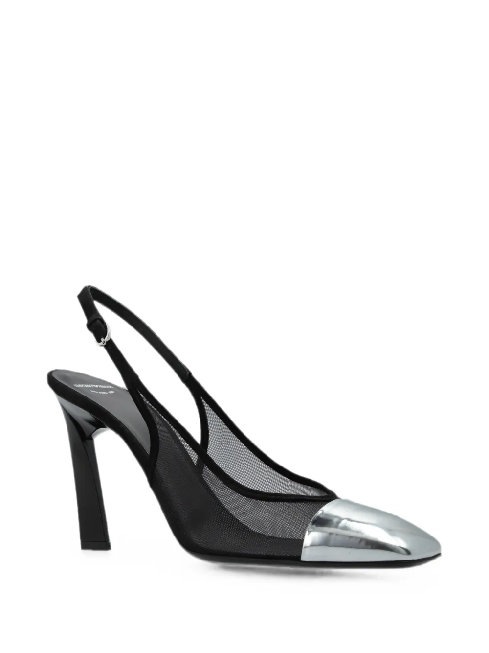 Emporio Armani Pumps met mesh vlakken en kapneus Zwart