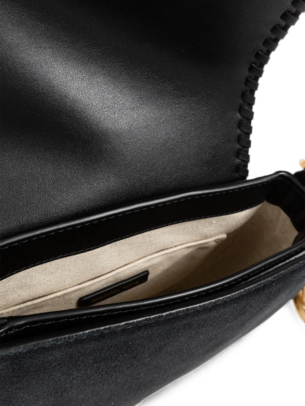 Michael Kors Josie whipstitch-trim shoulder bag Zwart