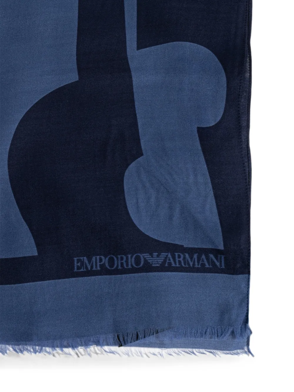 Emporio Armani Sjaal met logoprint Blauw