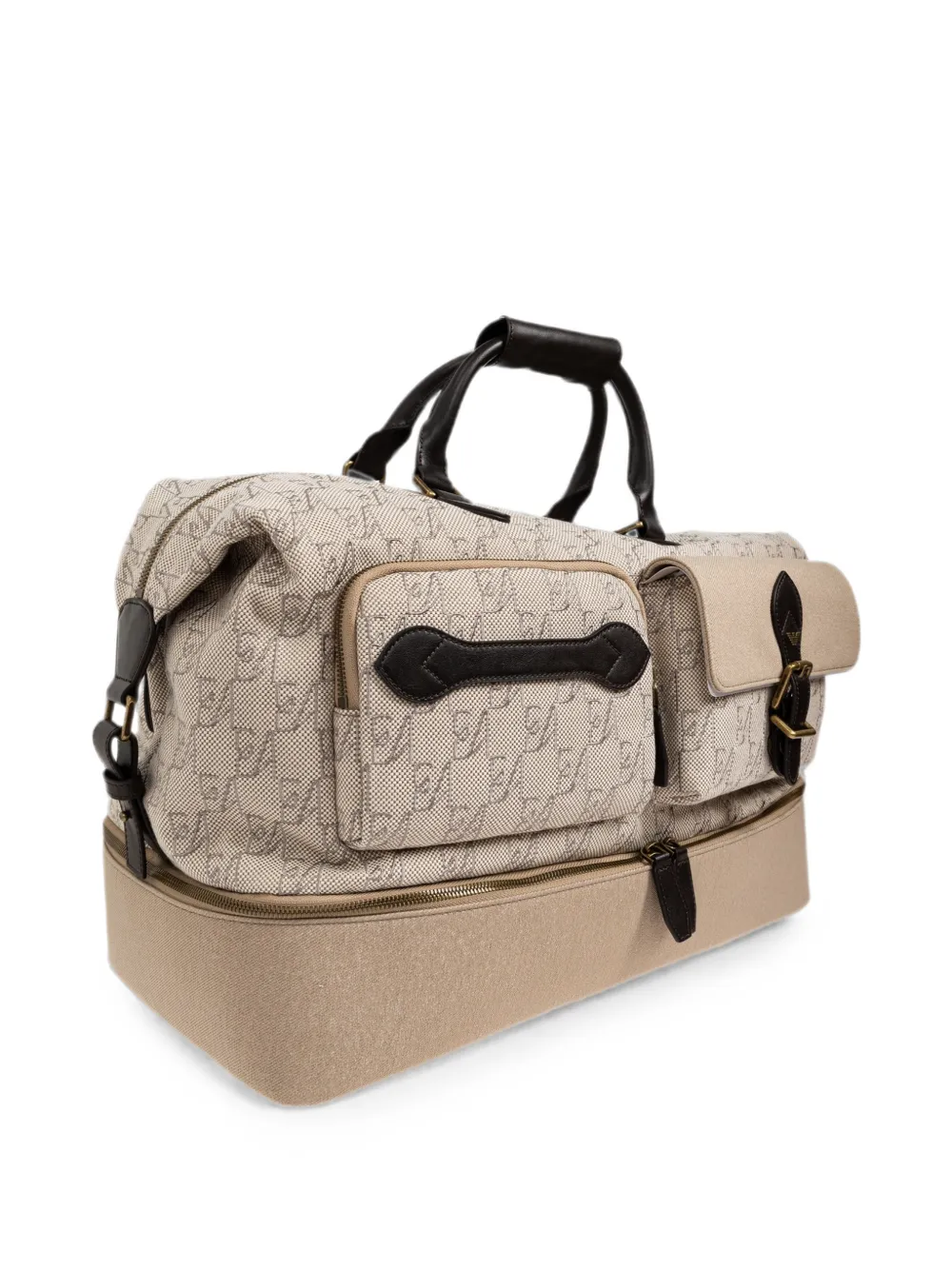 Emporio Armani Reistas met monogramprint Beige
