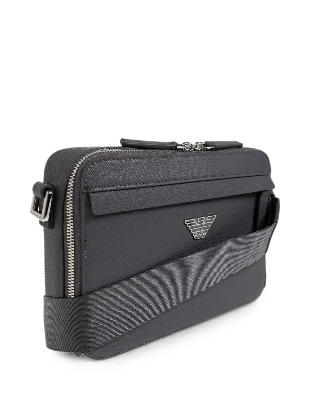 Emporio Armani Messengertas met logo-applicatie Grijs
