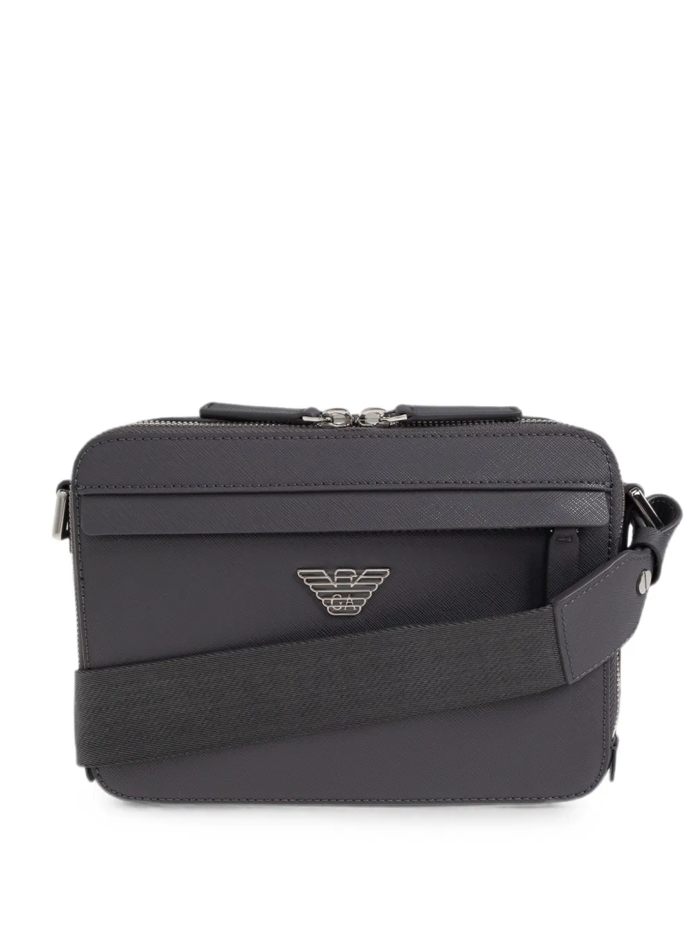 Emporio Armani logo-applique messenger bag - Grau