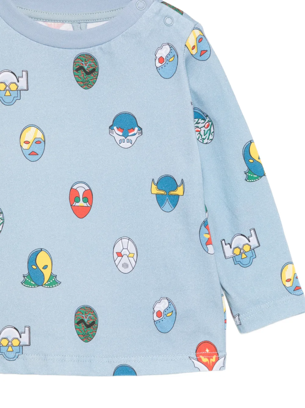 Stella McCartney Kids T-shirt met grafische print Blauw