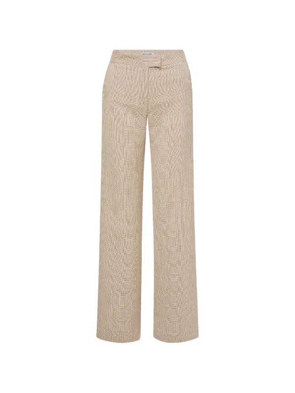Veronica Beard Broderick Check-pattern Trousers in Neutrals
