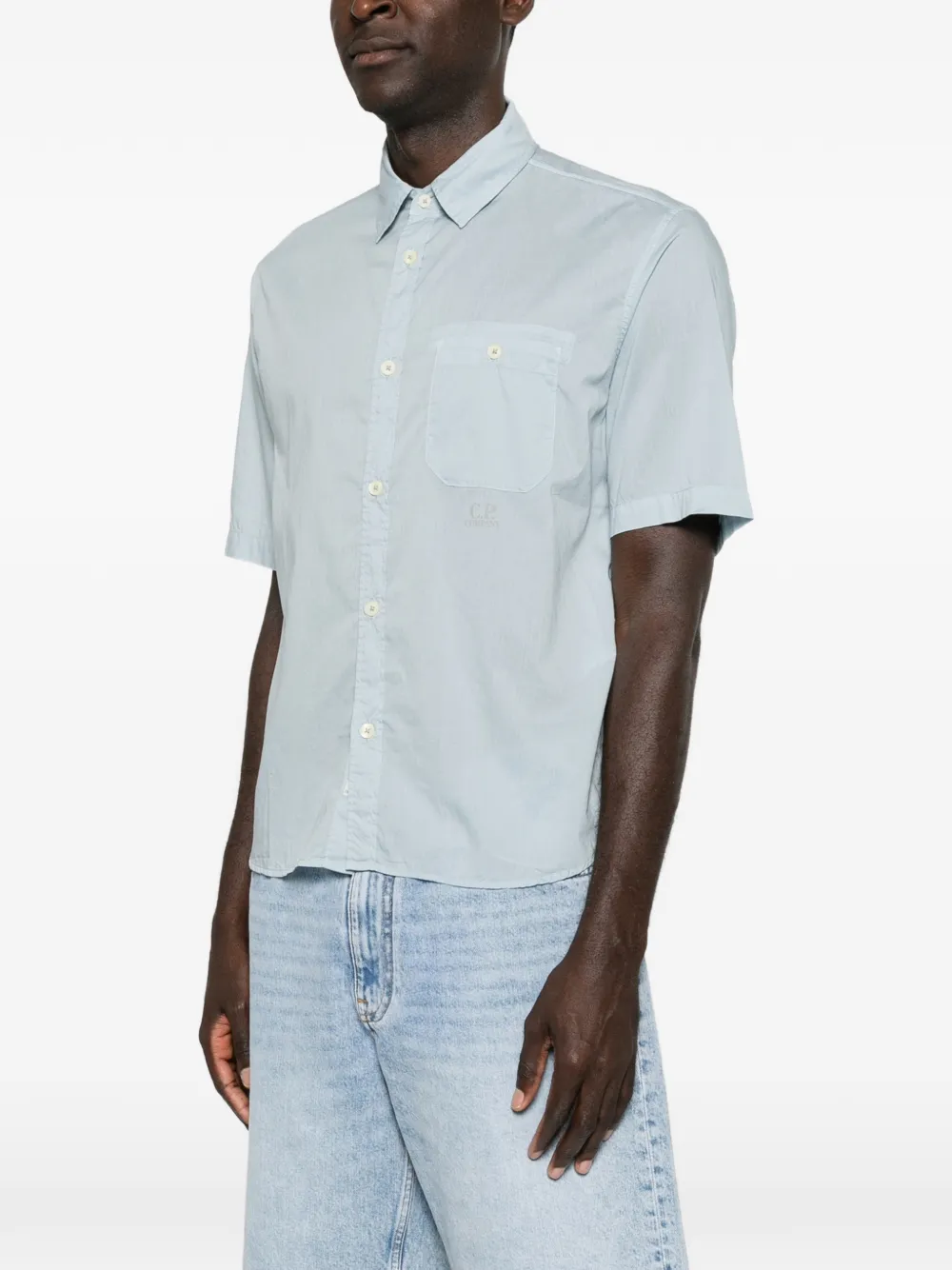 C.P. Company short-sleeve chest-pocket shirt Blauw