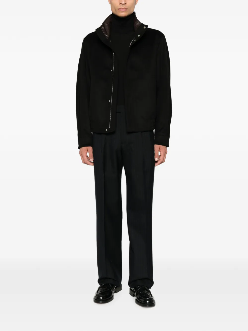 Lardini Jack met hoge hals Zwart