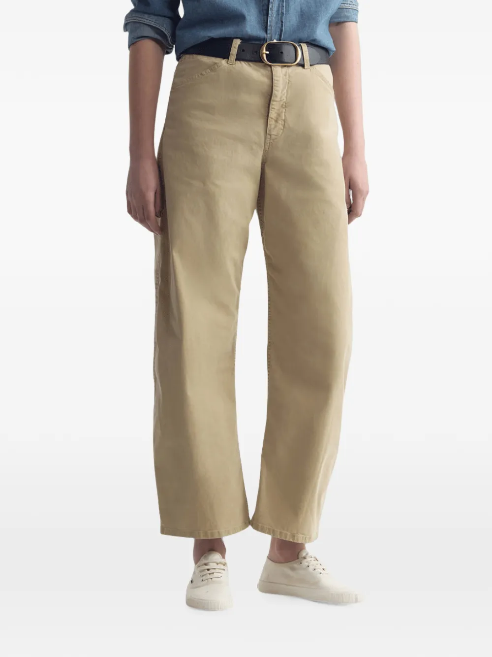 Nili Lotan Tribeca Straight-leg Trousers in Yellow, view 2