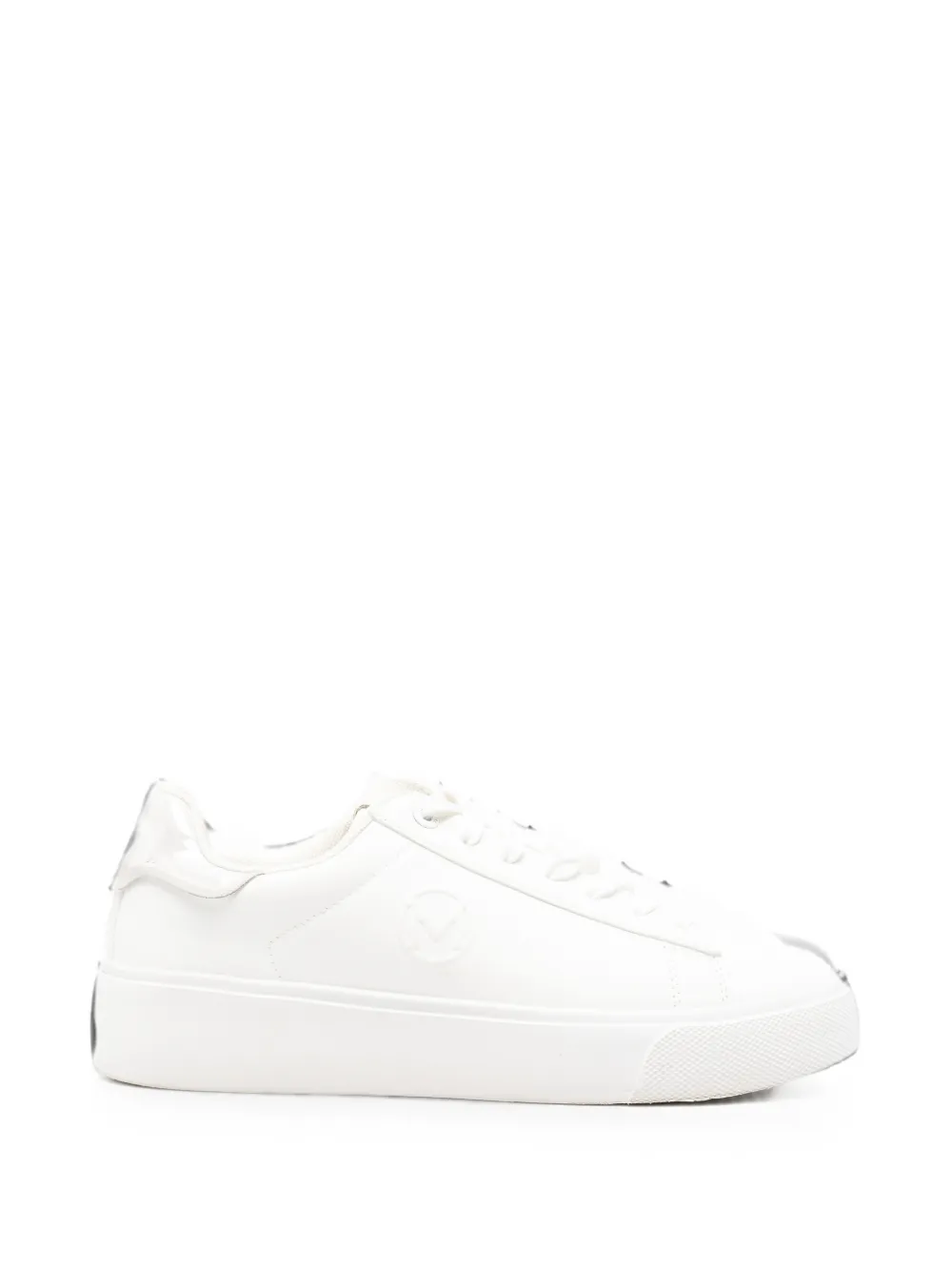 Mexx Logo-embossed Flatform Sneakers In 白色