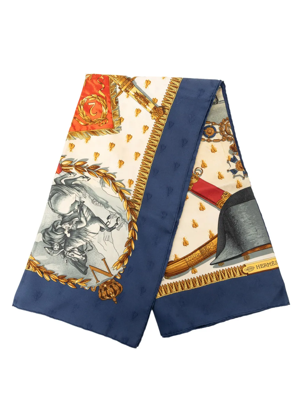 Hermès Pre-Owned 20th Century Napoleon Silk Scarf 90 scarves - Blu