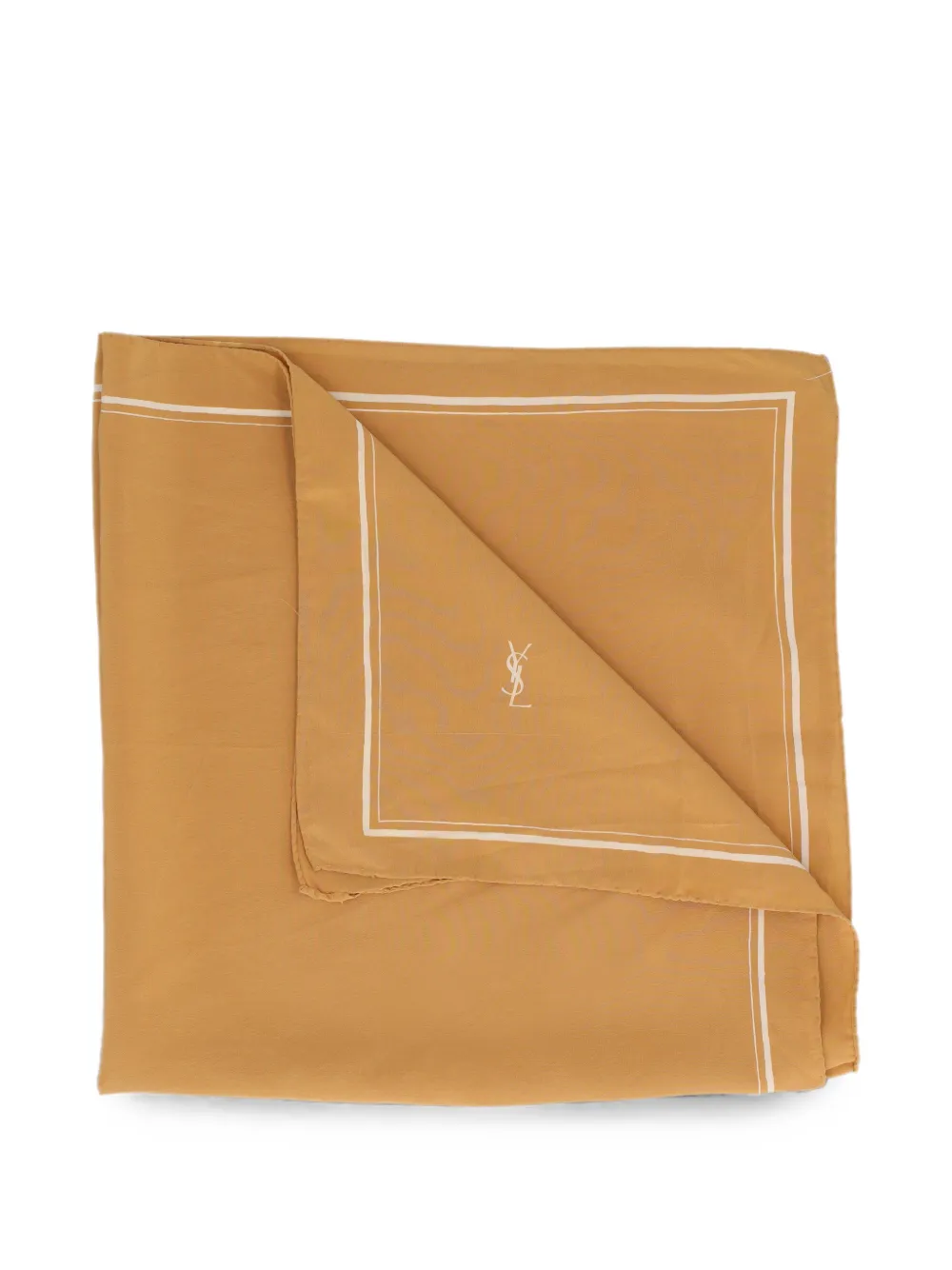 Saint Laurent Pre-Owned YSL logo scarf - Giallo