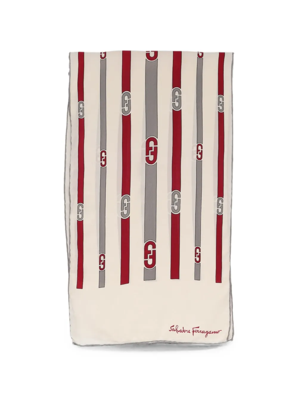 Ferragamo Pre-Owned Gancini vertical-stripe scarf - Toni neutri