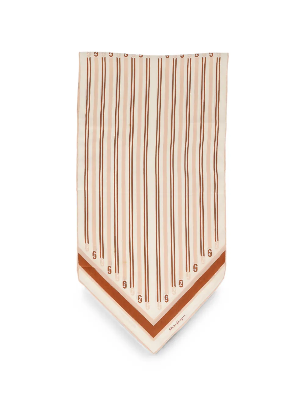 Ferragamo Pre-Owned Gancini stripe scarf - Toni neutri