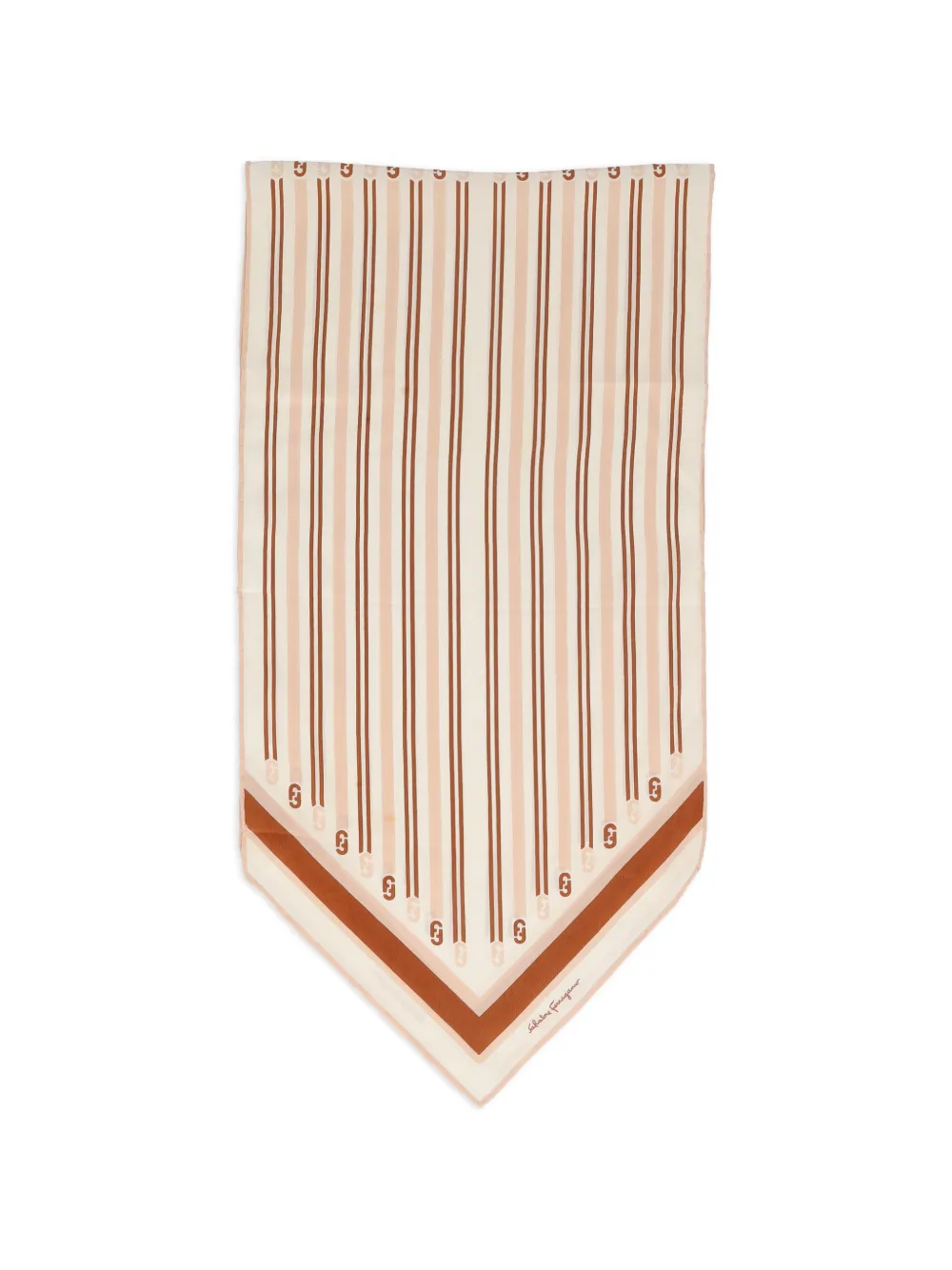 Ferragamo Pre-Owned Gancini stripe scarf - Toni neutri