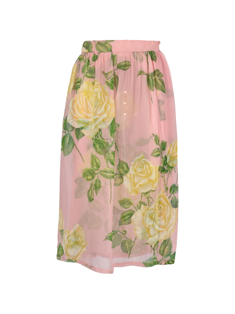 Vintage floral-print maxi skirt and blouse - Rosa