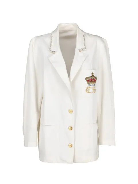 Vintage Blazer con applicazione corona