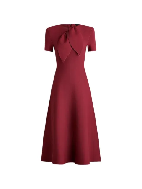 Scanlan Theodore cravat-detail short-sleeved midi dress