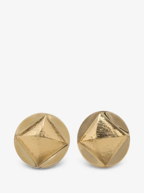 David Webb Bastille hammered stud earrings