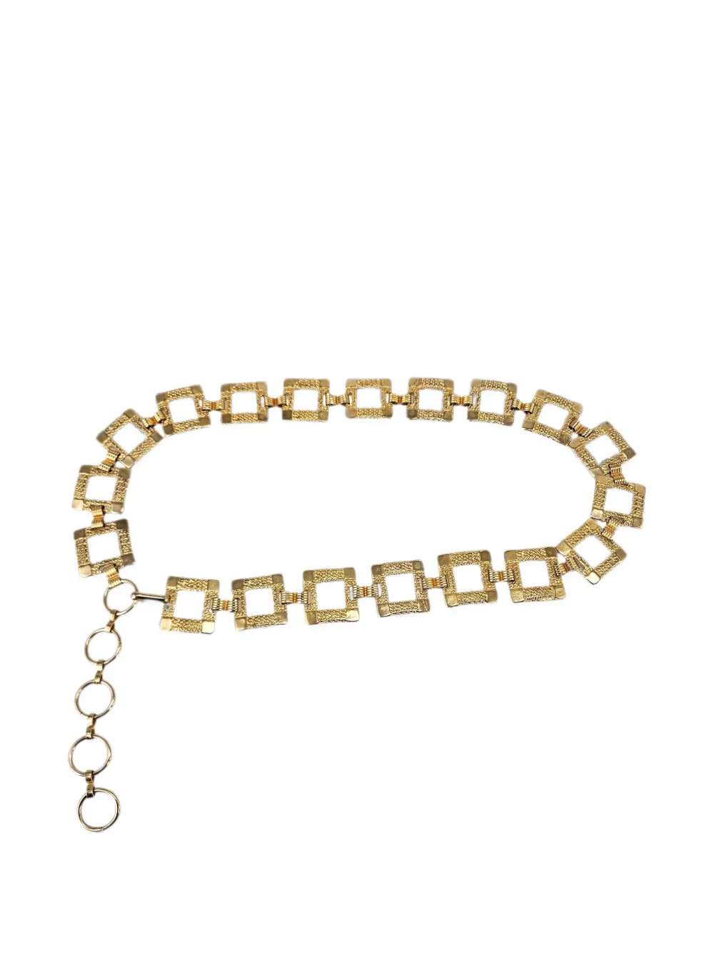 Madison hammered-effect chain-link belt - Gold