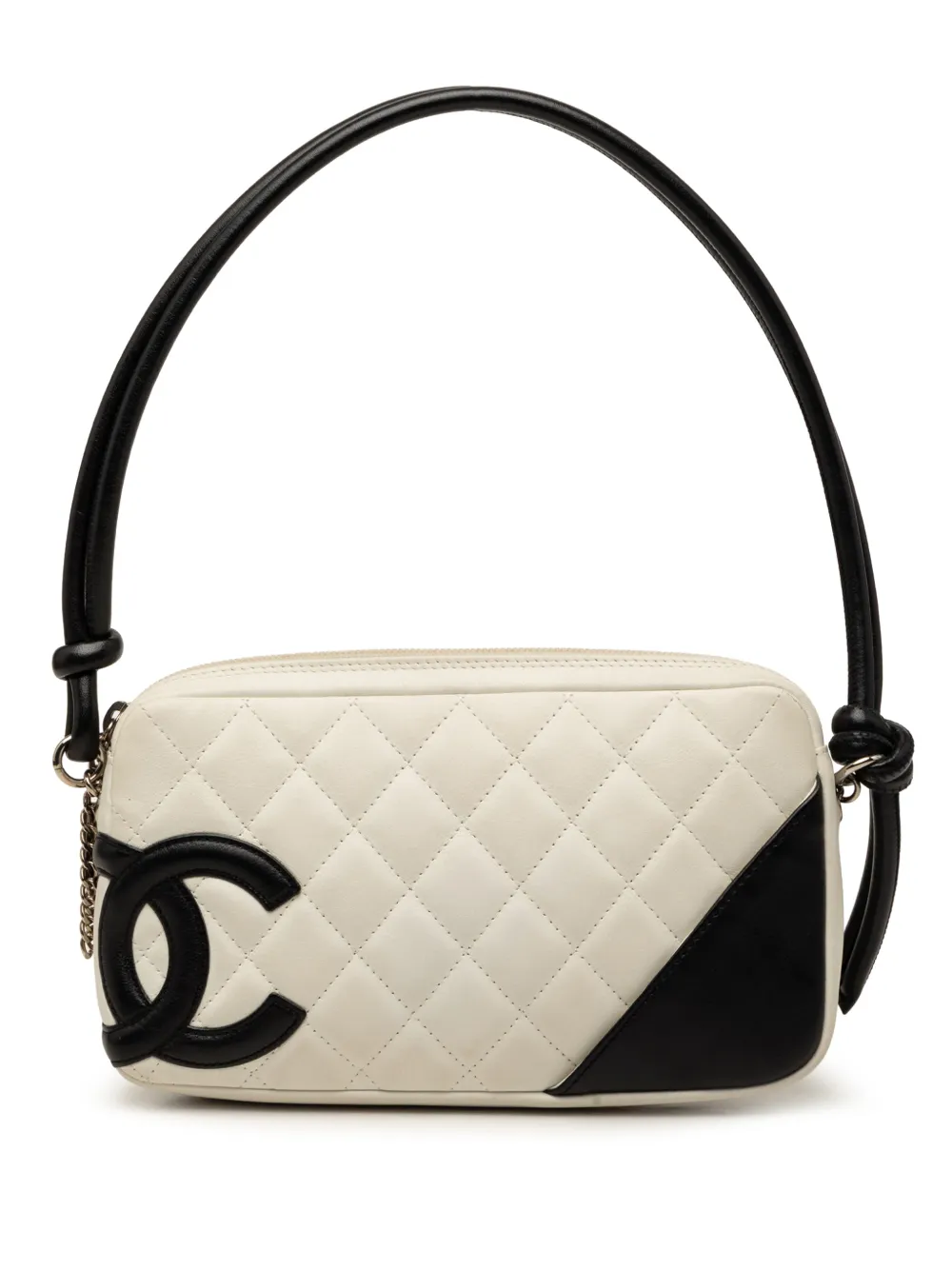 CHANEL Pre-Owned 2004-2005 Quilted Lambskin Cambon Ligne Pochette shoulder bag - Bianco