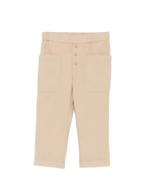 Moncler Enfant pantalones con parche del logo
