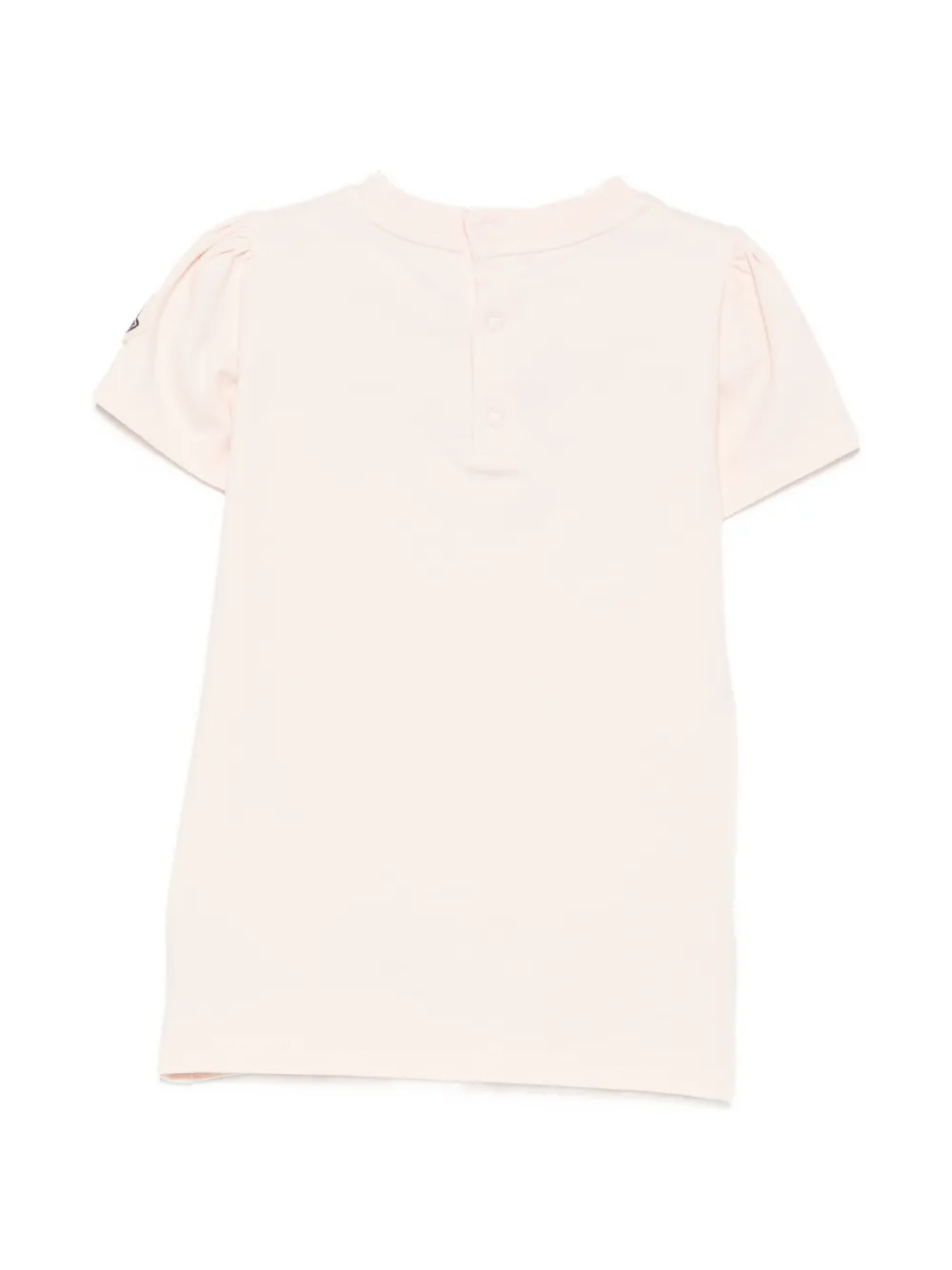 Moncler Enfant T-shirt met geborduurd logo Roze