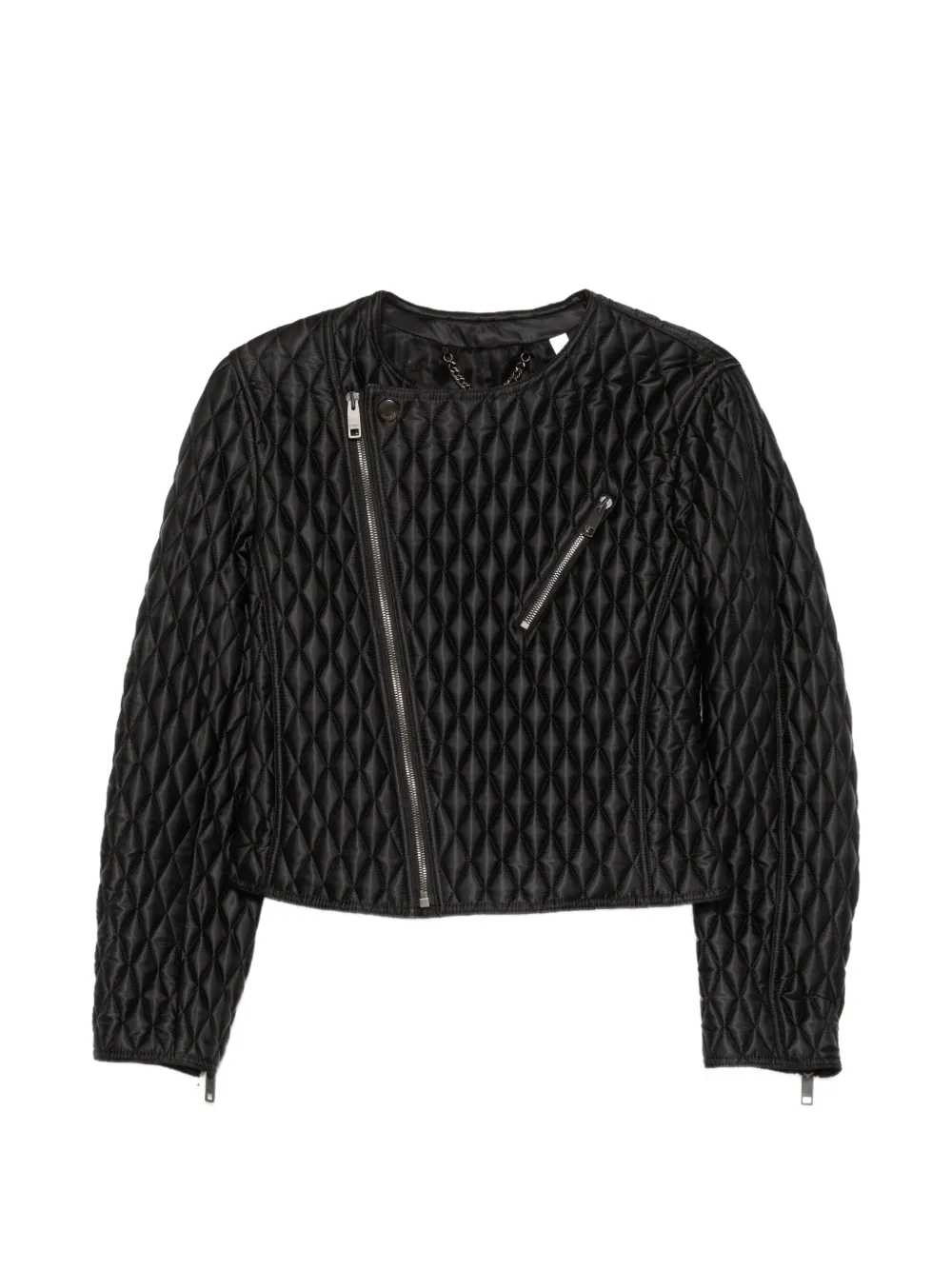 Burberry cropped nylon Laverley jacket - Schwarz