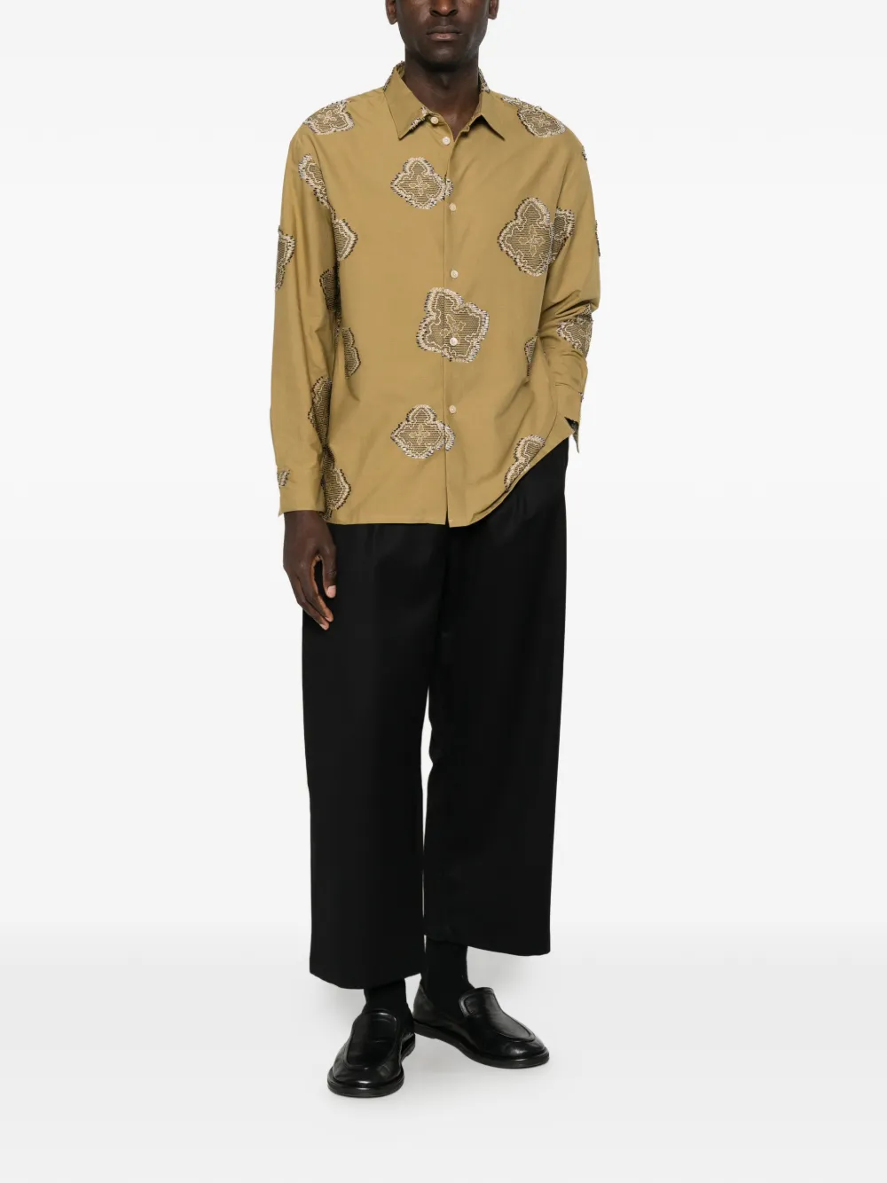 A Kind of Guise Derbin paisley-embroidered shirt - Vert