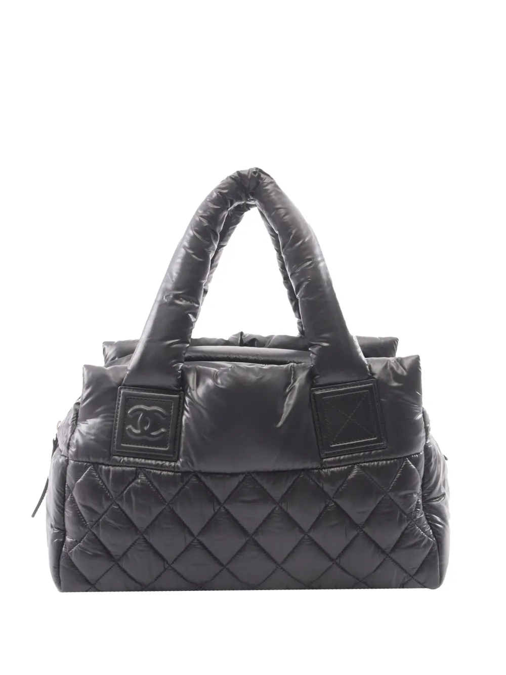 CHANEL Pre-Owned 2009-2010 Small Quilted Nylon Coco Cocoon tote bag - Nero