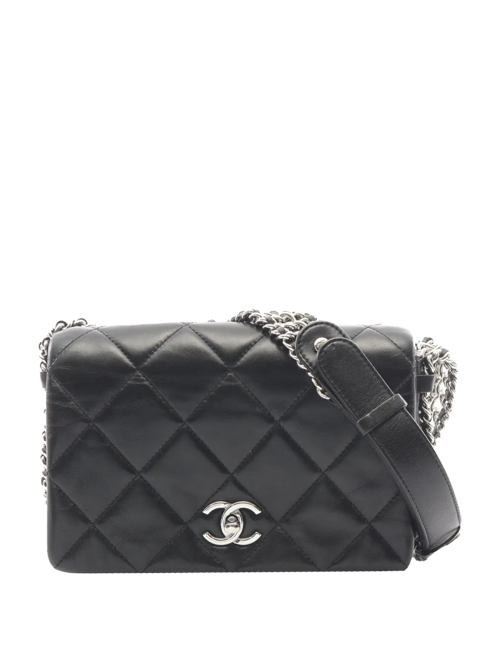 CHANEL Pre-Owned 2021-2026 CC Quilted Lambskin Single Flap shoulder bag - Schwarz