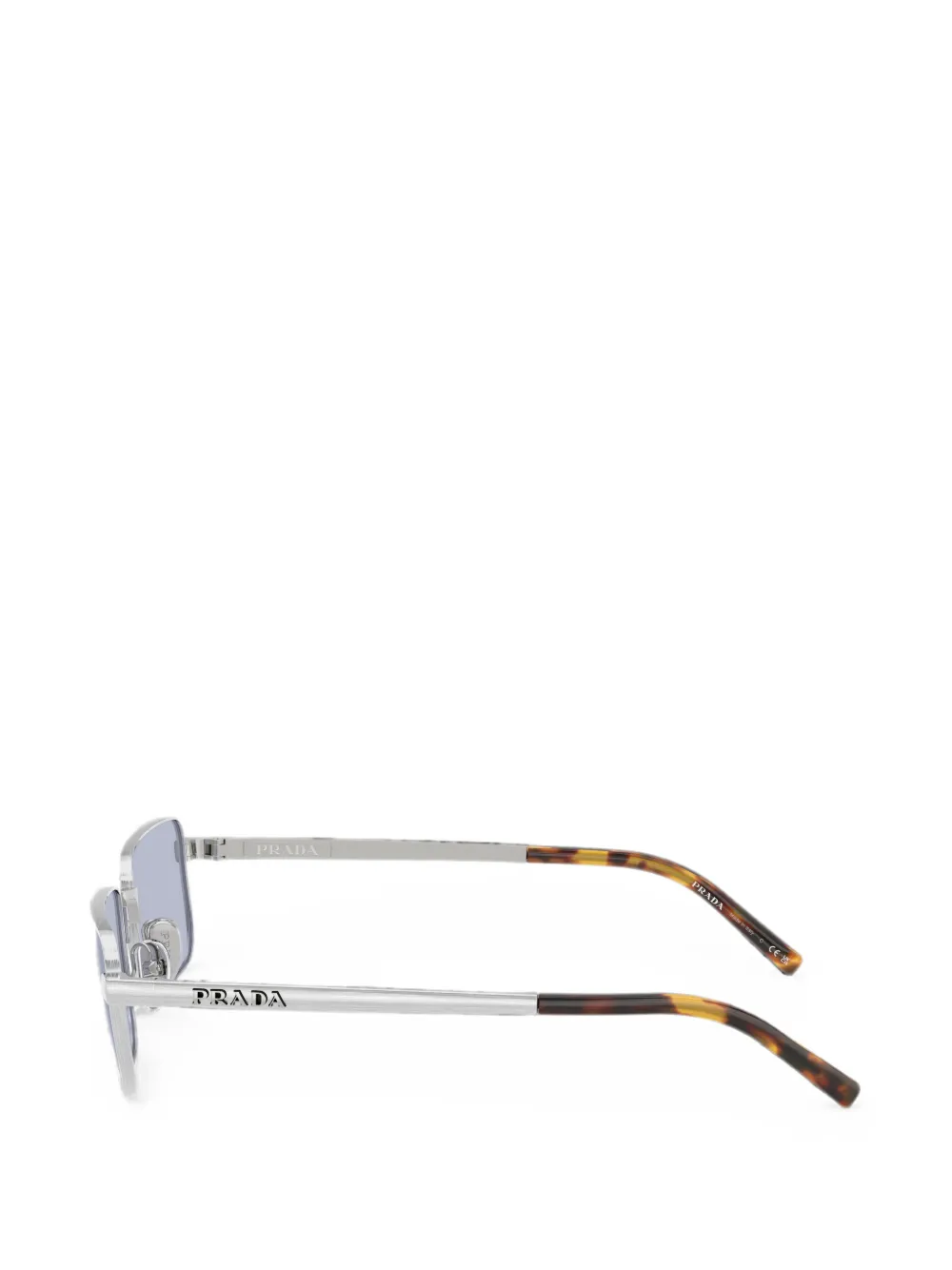 Prada Eyewear Zonnebril met rechthoekig montuur Zilver