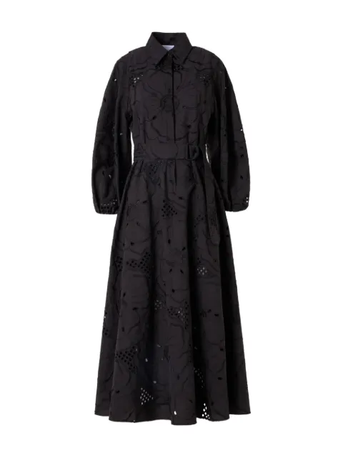 Akris broderie-anglaise belted midi dress