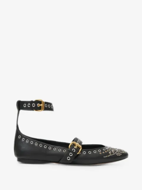 ISABEL MARANT eyelet-embellished studded ballet flats