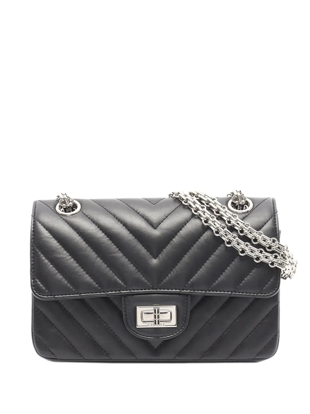 CHANEL Pre-Owned 2021-2026 Mini Chevron 2.55 Reissue Flap Bag crossbody bag - Nero